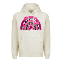 Oatmeal Heather Breast Cancer rainbow Premium Hoodie - FaDigitalArtStudio