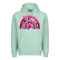 Seafoam Breast Cancer rainbow Premium Hoodie - FaDigitalArtStudio