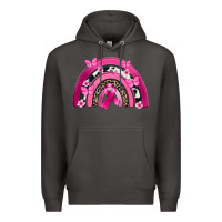 Smoke Breast Cancer rainbow Premium Hoodie - FaDigitalArtStudio