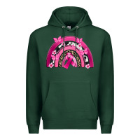 Sports Green Breast Cancer rainbow Premium Hoodie - FaDigitalArtStudio