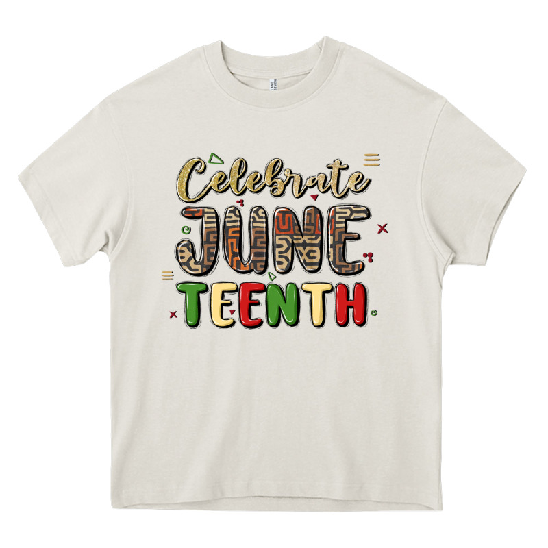 Celebrate Juneteenth Heavy Core Tee by MaliasSmallBusiness | Teevron