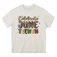 Cream celebrate juneteenth Heavy Core Tee - MaliasSmallBusiness
