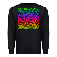 Black colorful leopard seamless pattern Premium Sweatshirt - BundleAndBundleShop