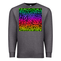 Charcoal Heather colorful leopard seamless pattern Premium Sweatshirt - BundleAndBundleShop