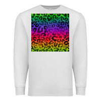 Oatmeal Heather colorful leopard seamless pattern Premium Sweatshirt - BundleAndBundleShop