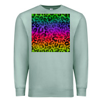 Seafoam colorful leopard seamless pattern Premium Sweatshirt - BundleAndBundleShop