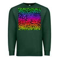 Sports Green colorful leopard seamless pattern Premium Sweatshirt - BundleAndBundleShop