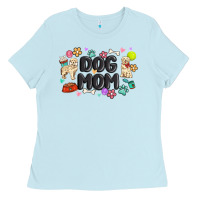 Baby Blue dog mom Ladies Tee - MaliasSmallBusiness