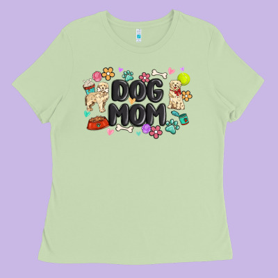 Dog Mom Ladies Tee Designed By Maliassmallbusiness