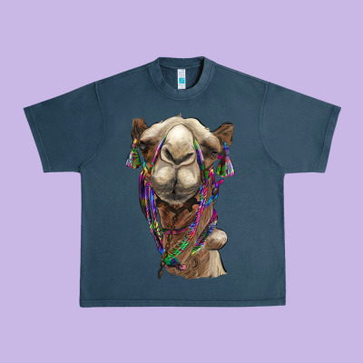 Tie Dye Camel Urban Heavy Tee Designed By Barkaloodesign