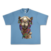 Pebble Blue tie dye camel Urban Heavy Tee - BarkalooDesign