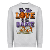 Heather Grey for the love of the game basketball Heavyweight Sweatshirt - HowdyJamesFarm