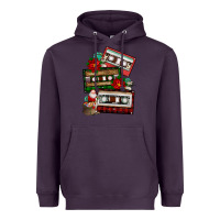 Plum christmas cassette gemstone Heavyweight Hoodie - FaDigitalArtStudio