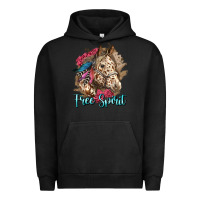Pigment Black free spirit appaloosa horse Urban Hoodie - LillyAllenDesigns