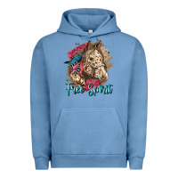 Pigment Pebble Blue free spirit appaloosa horse Urban Hoodie - LillyAllenDesigns