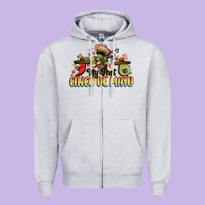 My First Cinco De Mayo Zipper Hoodie Designed By Fadigitalartstudio