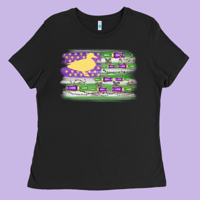 Mardi Gras Duck Call Flag Ladies Tee Designed By Maliassmallbusiness