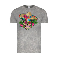 Cloud Rock mexican skull sombrero roses cactus serape Vintage Tee - Artiststas