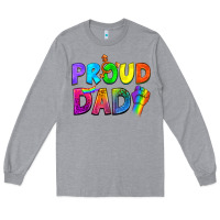 Heather Grey Proud Dad Long Sleeve Tee - NancyCooperArtShop