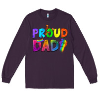 Plum Proud Dad Long Sleeve Tee - NancyCooperArtShop