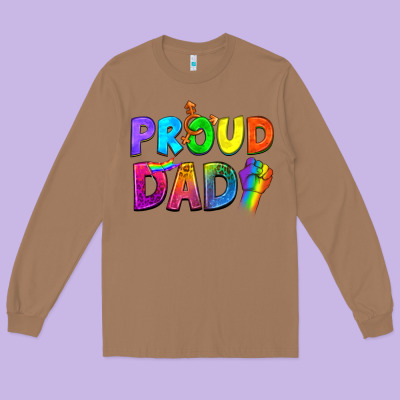 Proud Dad Long Sleeve Tee Designed By Nancycooperartshop