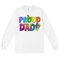 White Proud Dad Long Sleeve Tee - NancyCooperArtShop