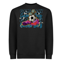 Black Game day soccer Heavyweight Sweatshirt - HowdyJamesFarm