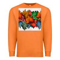 Carrot autumn  leaves seamless pattern Premium Sweatshirt - BundleAndBundleShop