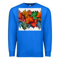 True Royal autumn  leaves seamless pattern Premium Sweatshirt - BundleAndBundleShop