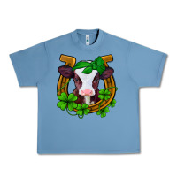 Pebble Blue lucky horseshoe 4 leaf clover baby calf Urban Heavy Tee - Jasminsmagicworld