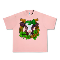 Lucky Horseshoe 4 Leaf Clover Baby Calf Urban Heavy Tee | Teevron