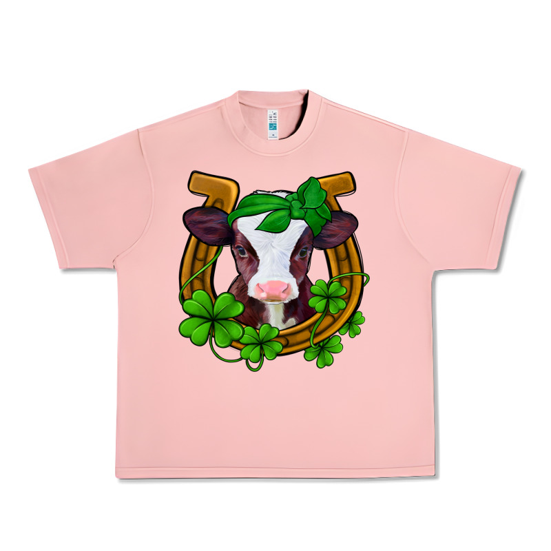 Lucky Horseshoe 4 Leaf Clover Baby Calf Urban Heavy Tee by Jasminsmagicworld | Teevron