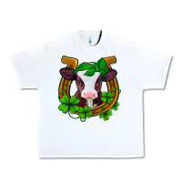 White lucky horseshoe 4 leaf clover baby calf Urban Heavy Tee - Jasminsmagicworld