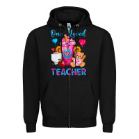 Black One Loved Teacher Valentines Day Cold Drink Frappe Zipper Hoodie - FaDigitalArtStudio