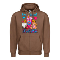 Chestnut One Loved Teacher Valentines Day Cold Drink Frappe Zipper Hoodie - FaDigitalArtStudio