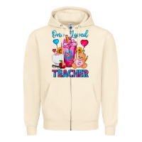 Sandshell One Loved Teacher Valentines Day Cold Drink Frappe Zipper Hoodie - FaDigitalArtStudio