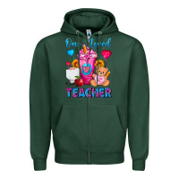 Sports Green One Loved Teacher Valentines Day Cold Drink Frappe Zipper Hoodie - FaDigitalArtStudio