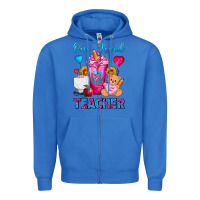 One Loved Teacher Valentines Day Cold Drink Frappe Zipper Hoodie | Teevron