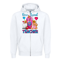 White One Loved Teacher Valentines Day Cold Drink Frappe Zipper Hoodie - FaDigitalArtStudio