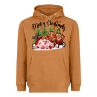 Meerkat merry christmas pig Heavyweight Hoodie - FaDigitalArtStudio