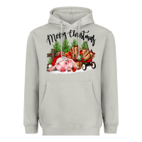 Moon Dust merry christmas pig Heavyweight Hoodie - FaDigitalArtStudio