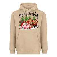 Mushroom merry christmas pig Heavyweight Hoodie - FaDigitalArtStudio