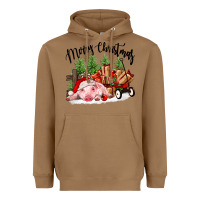 Toasted Coconut merry christmas pig Heavyweight Hoodie - FaDigitalArtStudio