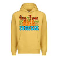 Antique Gold Hey There Pumpkin Premium Hoodie - FaDigitalArtStudio