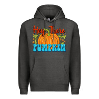 Charcoal Heather Hey There Pumpkin Premium Hoodie - FaDigitalArtStudio