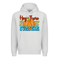 Dove Grey Hey There Pumpkin Premium Hoodie - FaDigitalArtStudio