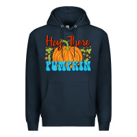 Navy Hey There Pumpkin Premium Hoodie - FaDigitalArtStudio