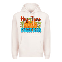 Pale Pink Hey There Pumpkin Premium Hoodie - FaDigitalArtStudio