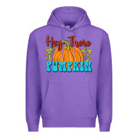 Purple Hey There Pumpkin Premium Hoodie - FaDigitalArtStudio