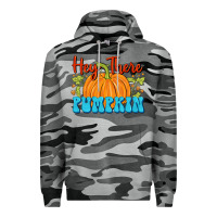 Slate Camo Hey There Pumpkin Premium Hoodie - FaDigitalArtStudio
